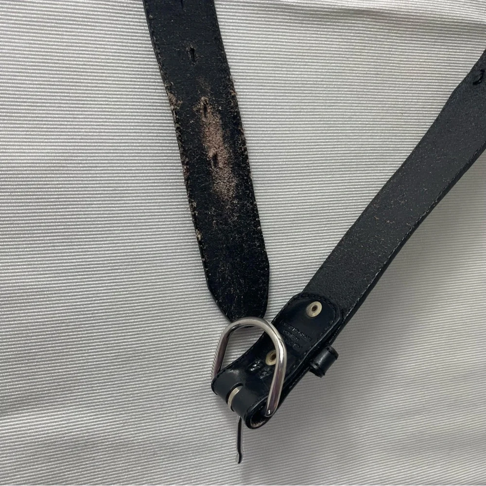 Silver Western Concho Cowboy Belt Black Tooled
Braided Leather Sz 44 - Picture 11 of 14